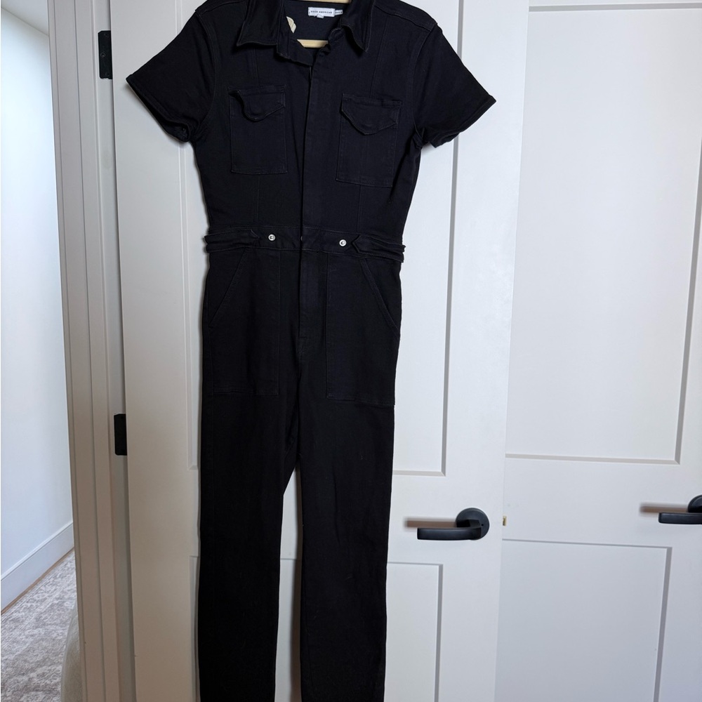 Good American Black Utility Jumpsuit